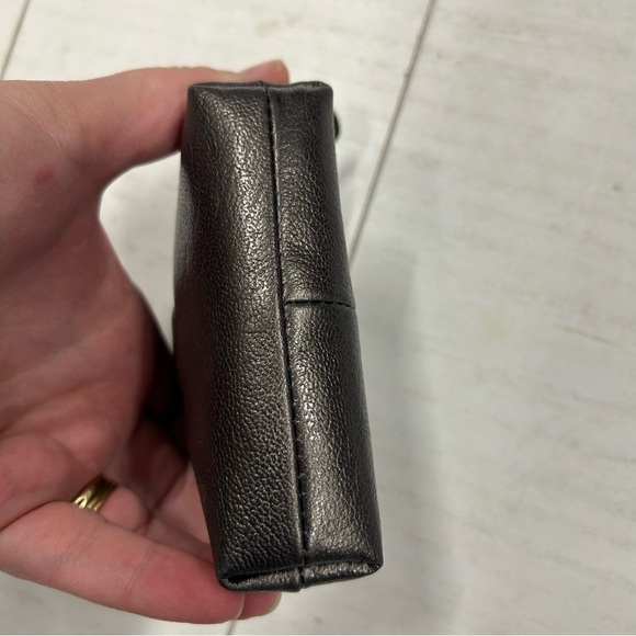 Brighton Coin Purse Brown Pebble Leather with Crocodile trim & heart accent EUC‎ - Picture 5 of 10